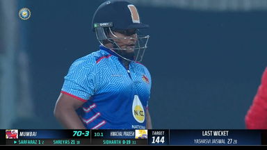 Syed Mushtaq Ali Trophy 2022 Final : Sensational Sarfaraz Khan's match-winning 36* for Mumbai