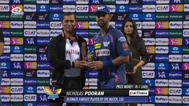M67: MI vs LSG – My11Circle Ultimate Fantasy Player of the Match – Nicholas Pooran