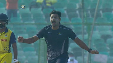 Pankaj Jaiswal's impressive 4/59 against Tamil Nadu
