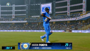 IND vs SL 2023, 1ST T20I: Hardik Pandya  Wicket