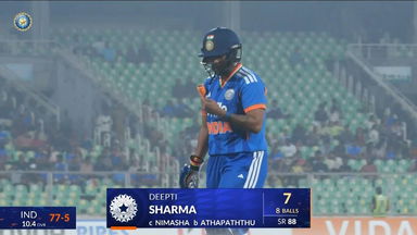 IND-W vs SL-W 2025, 5th T20I: Deepti Sharma Wicket
