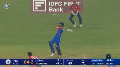 IND vs ENG 2025, 1st T20I: Abhishek Sharma Six