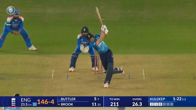 IND vs ENG 2025, 3rd ODI: Harry Brook Six