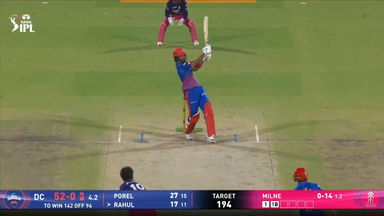 IPL 2026 M62: DC vs RR - KL Rahul Six