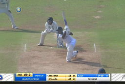IND vs NZ 2021, 2nd Test, Day 3: Mayank Agarwal Six