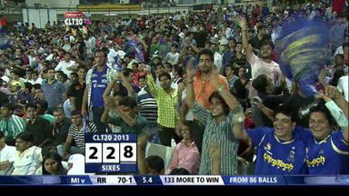 M23: RR vs MI –  Ajinkya Rahane Six