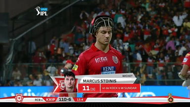 M08: RCB vs KXIP – Marcus Stoinis Wicket