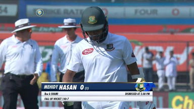 IND vs BAN 2019, 1st Test, Day 1: Mehidy Hasan Wicket