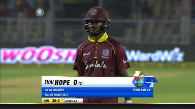 IND vs WI 2018, 4th ODI: Shai Hope Wicket
