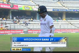 IND vs NZ 2021, 2nd Test, Day 2: Wriddhiman Saha Wicket