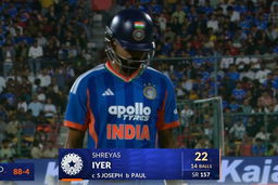 IND vs WI 2026, 5th T20I: Shreyas Iyer Wicket