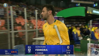 IND vs SA 2025, 5th T20I: Donovan Ferreira Wicket