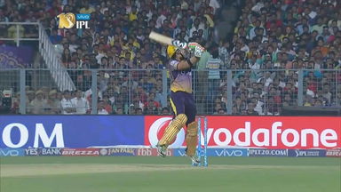 Up & Over! A HOP from Gautam Gambhir for a SIX