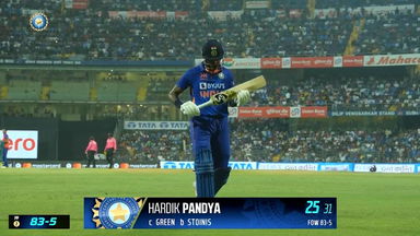 IND vs AUS 2023, 1ST ODI: Hardik Pandya  Wicket