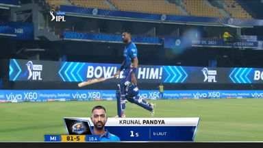 M13: DC vs MI   – Krunal Pandya Wicket