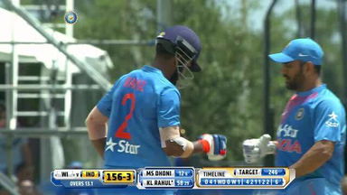 1ST T20I: IND vs WI – Lokesh Rahul Six