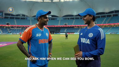 Post-match catch-up, starring Abhishek Sharma and captain Surya Kumar Yadav