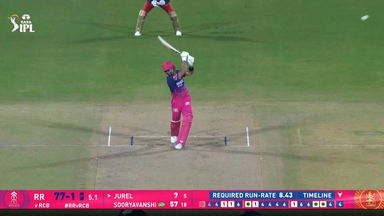IPL 2026 M16: RR vs RCB - Dhruv Jurel Six