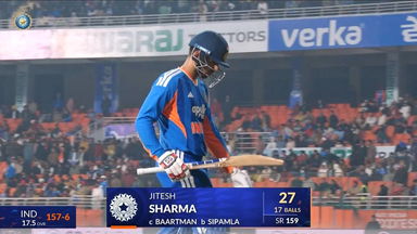 IND vs SA 2025, 2nd T20I: Jitesh Sharma Wicket