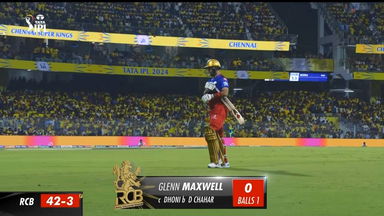 M01: CSK vs RCB – Glenn Maxwell Wicket