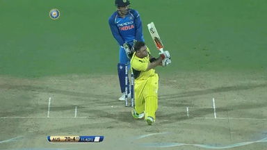 IND vs AUS 2017, 1st ODI: Glenn Maxwell Six