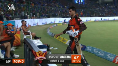 M40: DC vs SRH –   Abhishek Sharma  Wicket