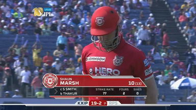M55: RPS vs KXIP – Shaun Marsh Wicket