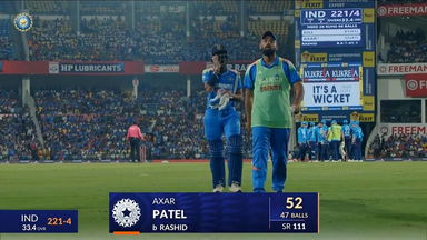 IND vs ENG 2025, 1st ODI: Axar Patel Wicket