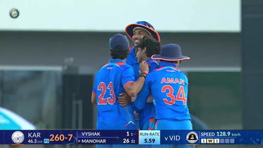 Vijay Hazare Trophy 2025-26 SF1, Karnataka vs Vidarbha: Fall of Wickets
