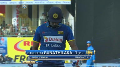 IND vs SL 2017, 1st ODI: Danushka Gunathilaka Wicket