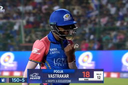 M06 - MI vs UPW: Pooja Vastrakar Wicket