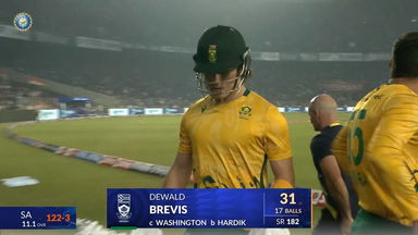 IND vs SA 2025, 5th T20I: Dewald Brevis Wicket