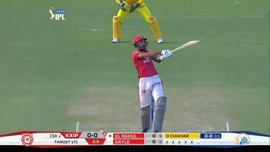 M55: KXIP vs CSK – KL Rahul Six