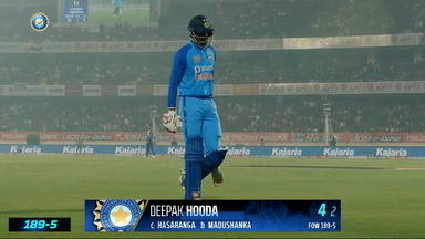 IND vs SL 2023, 3RD T20I: Deepak Hooda  Wicket