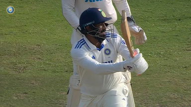 Attacking start: Bumrah smacks 6,4 off his first two balls