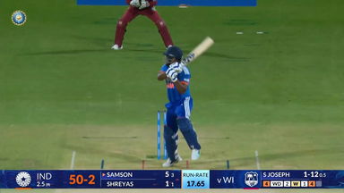 IND vs WI 2026, 5th T20I: Sanju Samson Six