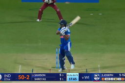 IND vs WI 2026, 5th T20I: Sanju Samson Six