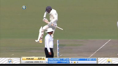 Anmol Malhotra's 100 (138) versus Haryana