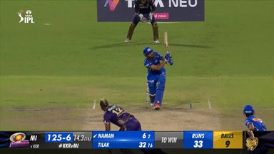 M60: KKR vs MI – Naman Dhir Six