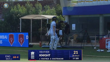 IND-W vs ENG-W 2023, 1st Test: Heather Knight Wicket