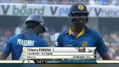 3RD ODI: IND vs SL – Thisara Perera Wicket