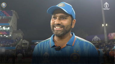On the mic with Rohit Sharma