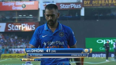 IND vs NZ 2016, 5th ODI: MS Dhoni  Wicket