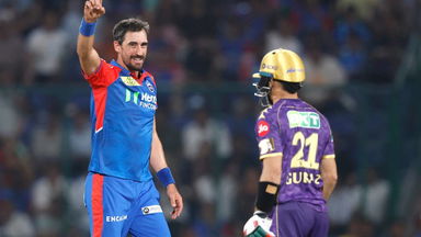 Starc wins the battle vs Gurbaz: 4,4,6, OUT