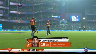 M16: DC vs SRH – Vijay Shankar Wicket