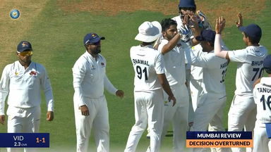 Ranji Trophy 2023/24, Mumbai vs Vidarbha, Final: Vidarbha 1st Innings Fall of Wickets