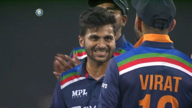 Shardul's double blow in one over