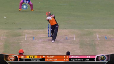 M28: RR vs SRH – Jonny Bairstow Six