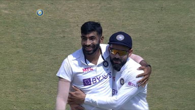 Jasprit Bumrah’s first Test wicket on home soil