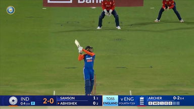 IND vs ENG 2025, 4th T20I: Abhishek Sharma Six